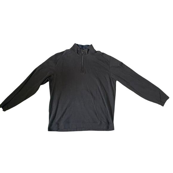 Tommy Bahama XL 100% Pima Cotton Quarter Zip Pullover Sweatshirt Gray Coastal - Picture 1 of 10